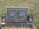 GEBHARDT Koos 1932-2012 & Joey 1938-1998