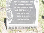 ACKERMANN Gesiena C.J. 1885-1957