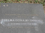 McDONALD Thelma Dona 1934-1959