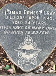 GRAY Thomas Ernest -1942