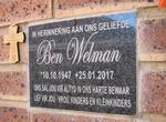 WELMAN Ben 1947-2017