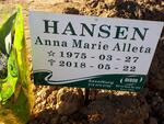HANSEN Anna Marie Alleta 1975-2018