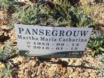 PANSEGROUW Martha Maria Catharina 1953-2018