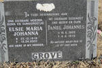 GROVE Daniel Johannes 1909-1979 & Elsie Maria Johanna 1913-2003