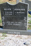 GILLMAN Allen 1938-2002 & Johanna 1944-