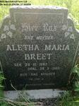 BREET Aletha Maria 1882-1962