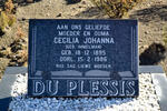 PLESSIS Cecilia Johanna, du nee IMMELMAN 1895-1986