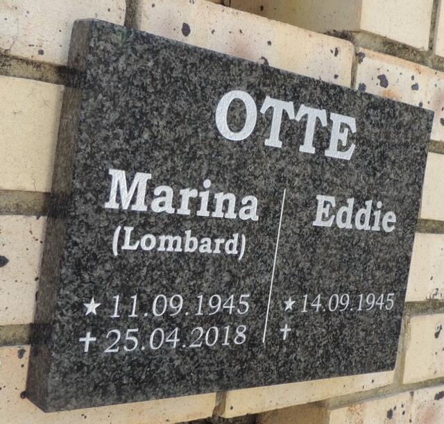OTTE Eddie 1945- & Marina LOMBARD 1945-2018