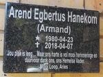 HANEKOM Arend Egbertus 1980-2018