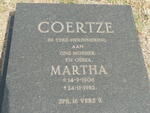 COERTZE Martha 1906-1982