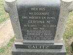 CALITZ Cornelius J. 1914-1976 & Gertina M. 1923-1969