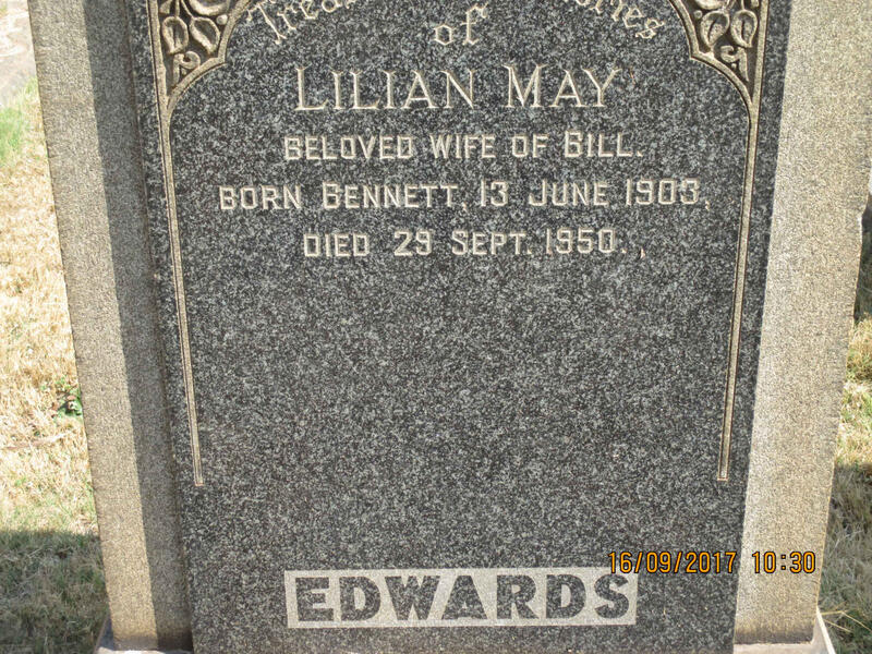 EDWARDS Lilean May nee BENNETT 1903-1950