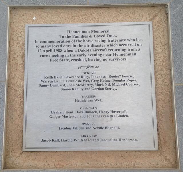 Hennenman Memorial 1988