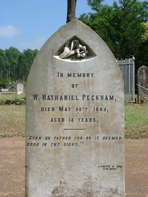 PECKHAM W. Nathaniel -1885