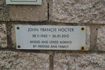 HOCTER John Francis 1943-2012