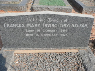 NELSON Frances Mary Irving 1884-1967