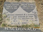 MACDONALD Alan Grant 1910-1988 & Irene Emma 1915-2000