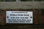 GOUS Ronald Rowe 1918-2008