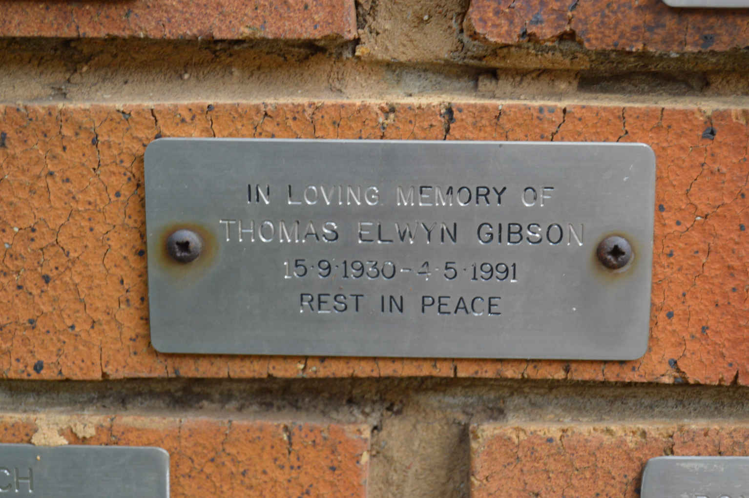 GIBSON Thomas Elwyn 1930-1991