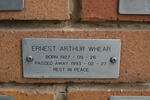 WHEAR Ernest Arthur 1927-1993