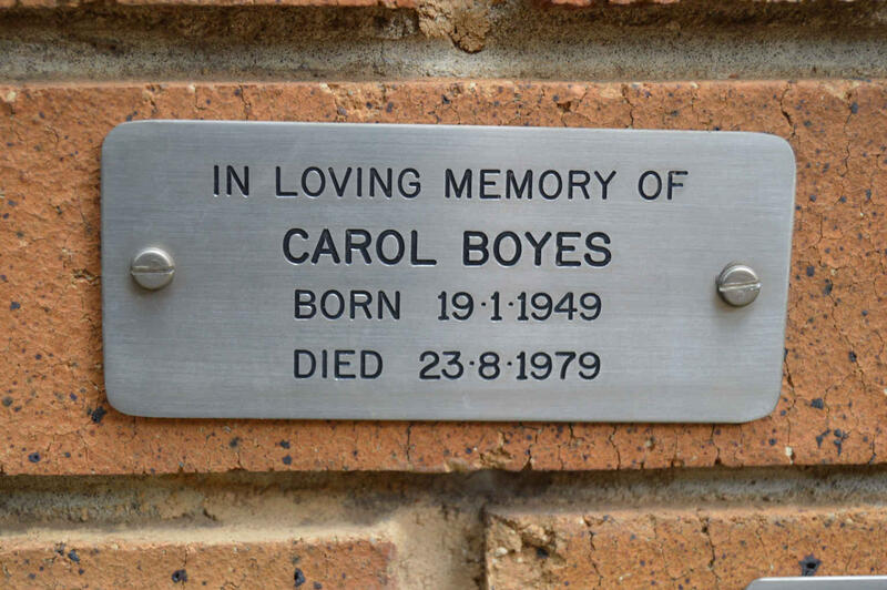 BOYES Carol 1949-1979