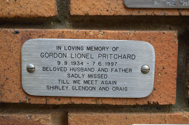 PRITCHARD Gordon Lionel 1934-1997