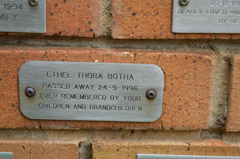 BOTHA Ethel Thora -1996