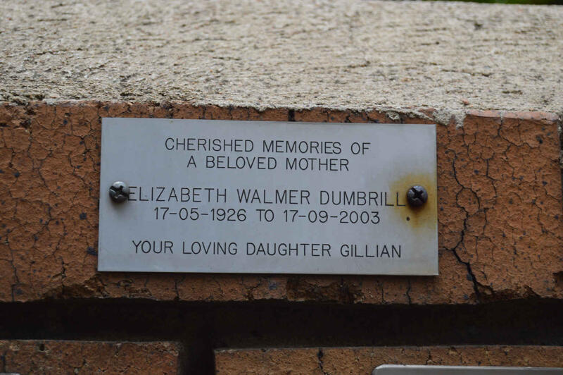 DUMBRILL Elizabeth Walmer 1926-2003