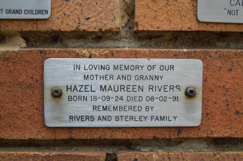 RIVERS Hazel Maureen 1924-1991