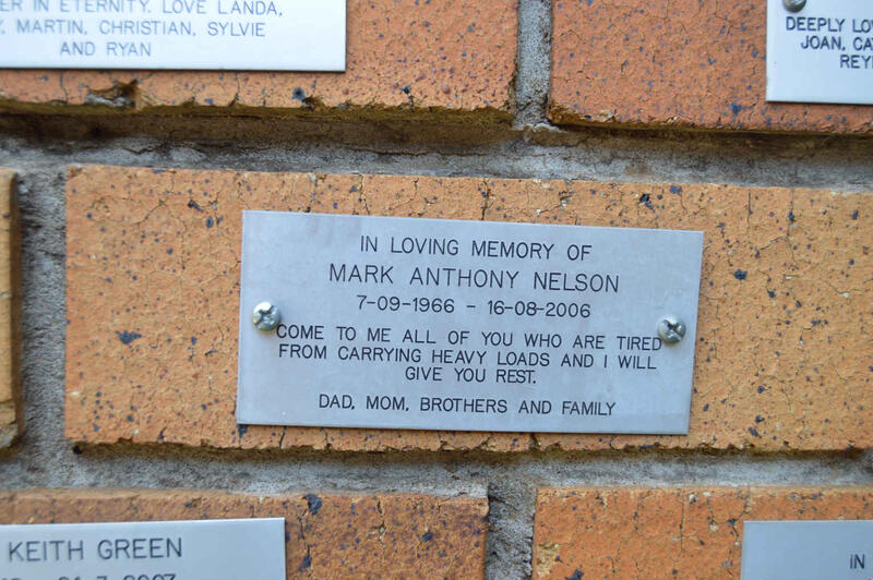 NELSON Mark Anthony 1966-2006