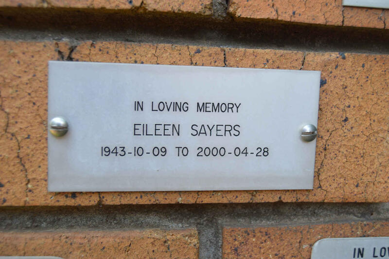SAYERS Eileen 1943-2000