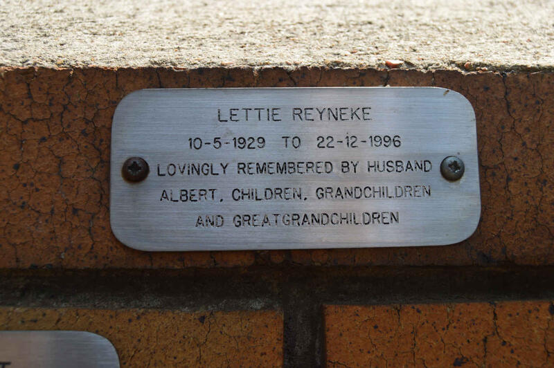 REYNEKE Lettie 1929-1996