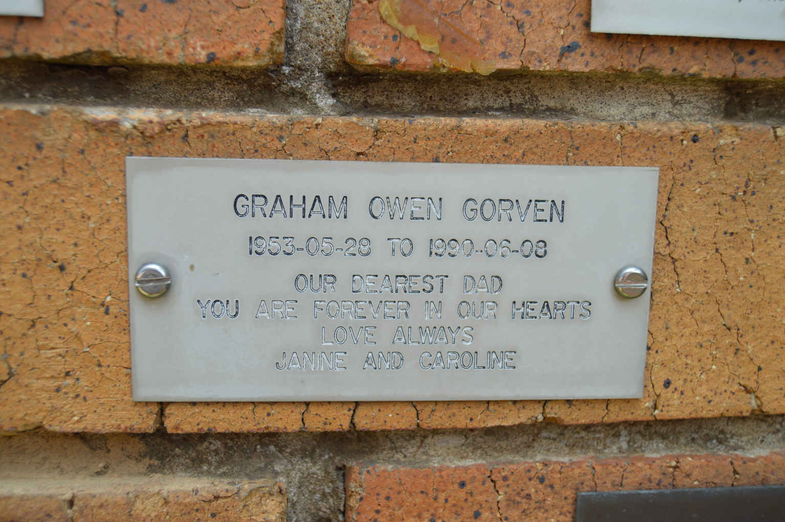 GORVEN Graham Owen 1953-1990