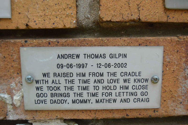 GILPIN Andrew Thomas 1997-2002