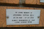 BELL Johanna Sophia 1928-2000