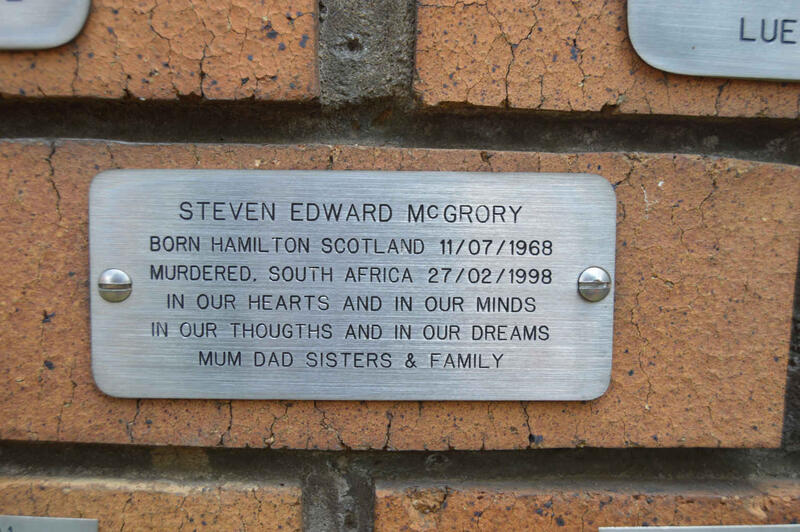 McGRORY Steven Edward 1968-1998