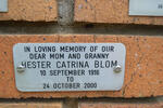 BLOM Hester Catrina 1916-2000