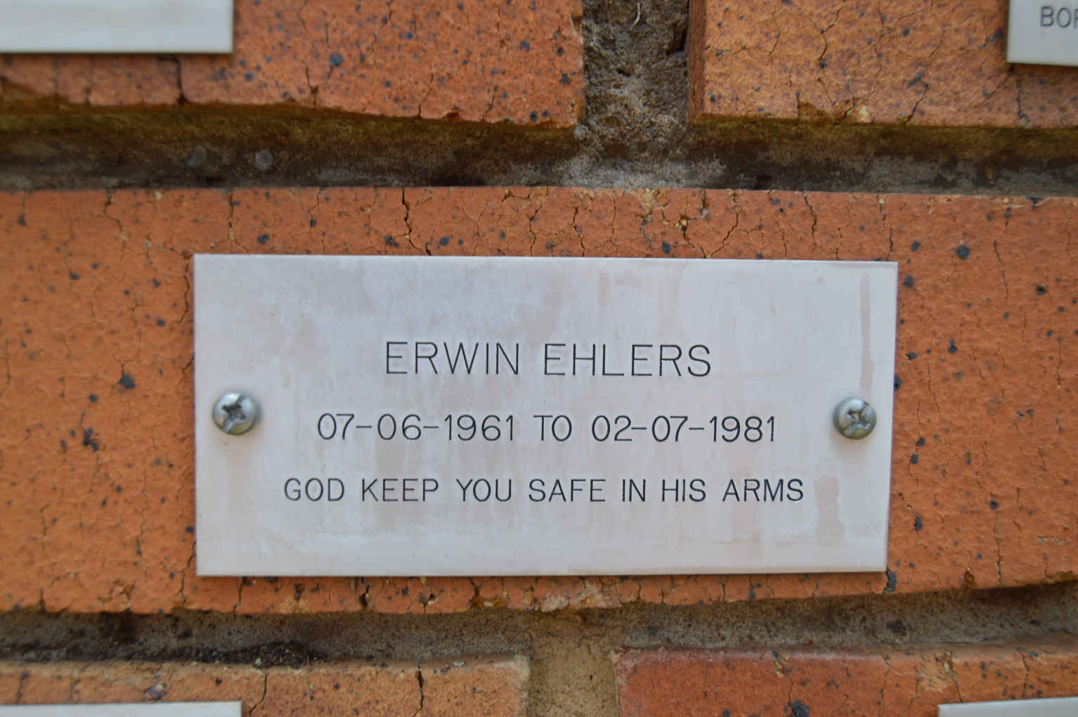 EHLERS Erwin 1961-1981