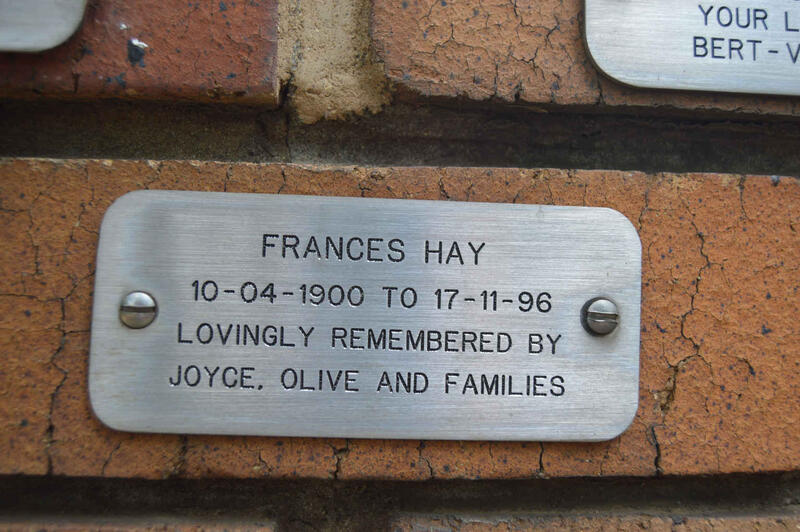 HAY Frances 1900-1996