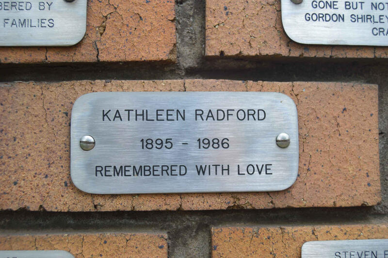 RADFORD Kathleen 1895-1986