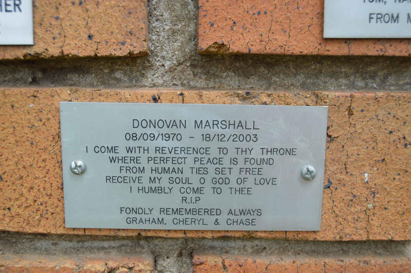 MARSHALL Donovan 1970-2003