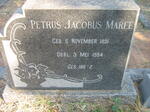 MAREE Petrus Jacobus 1891-1954