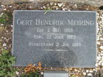MEIRING Gert Hendrik 1889-1923