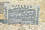 MACLEAR Eric Laing 1903-1958 & Isabella Annie 1908-1998
