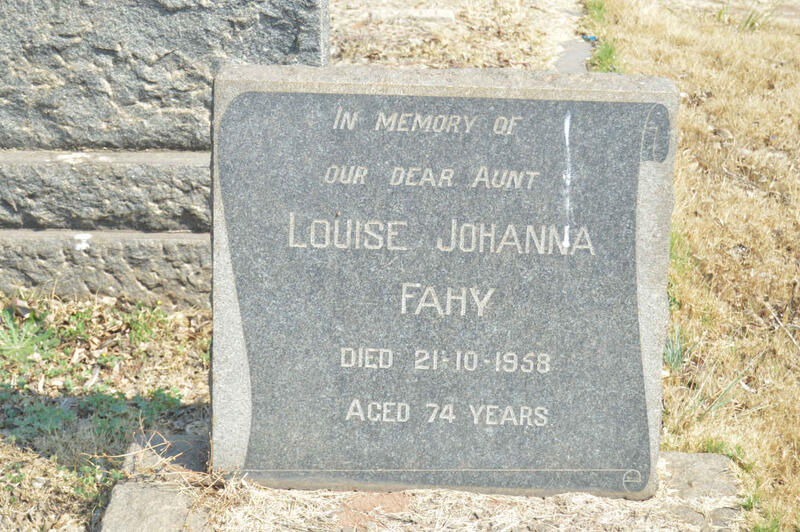 FAHY Louise Johanna -1958