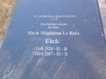 FICK Maria Magdalena le Roux 1924-2007