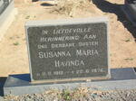 HAVINGA Susanna Maria 1912-1976