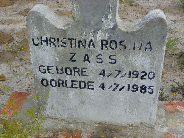 ZASS Christina Rosina 1920-1985