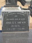 WYK Anna C.E., van nee VAN ZYL 1909-1970