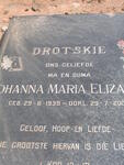 DROTSKIE Johanna Maria Elizabeth 1935-200?